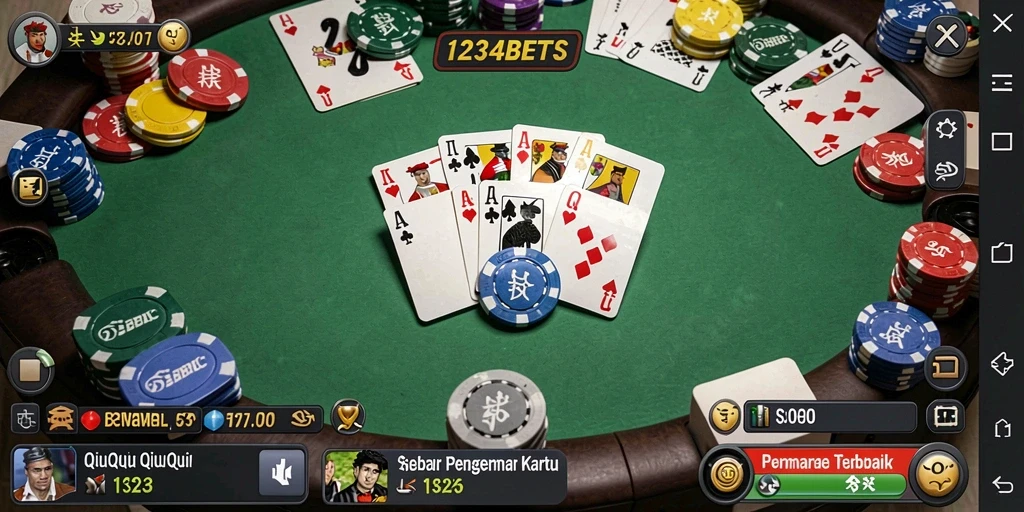 Screenshot gameplay QiuQiu di 1234BETS.