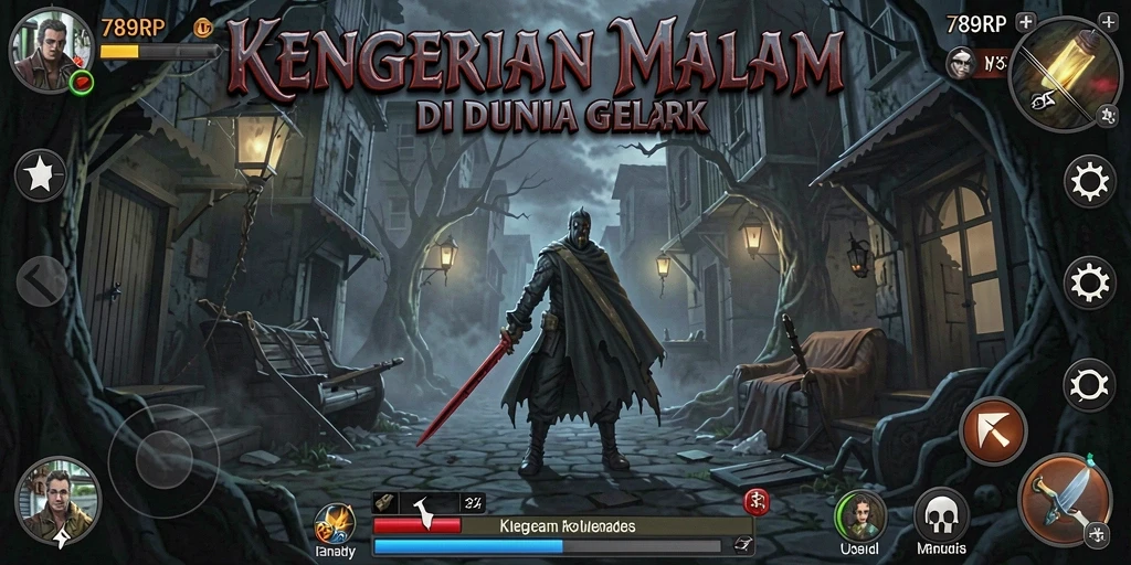 Screenshot menunjukkan suasana mencekam saat gameplay Horror.