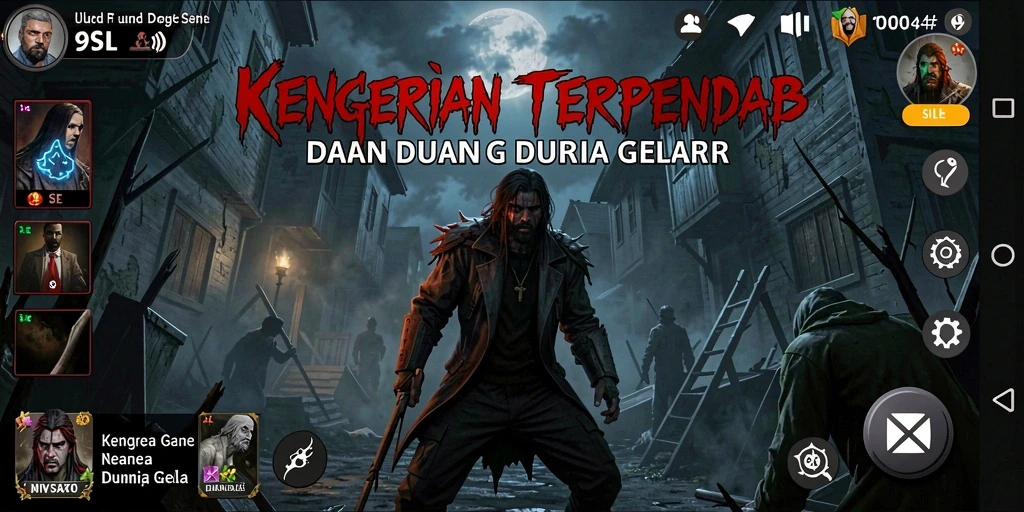 Tampilan gameplay menegangkan dari 9SL dengan suasana gelap yang mencekam.