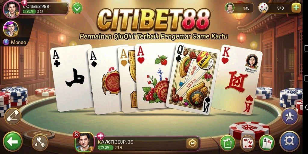 Screenshot gameplay CITIBET88 menampilkan suasana QiuQiu yang seru.