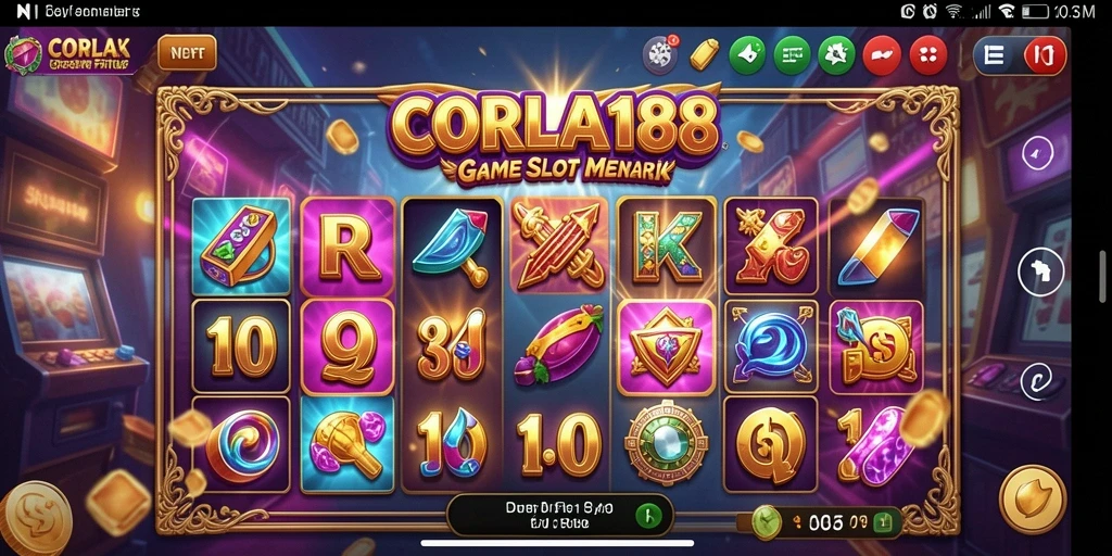 Screenshot gameplay CORLA188 menampilkan detail visual yang menawan dan mekanisme Slot.