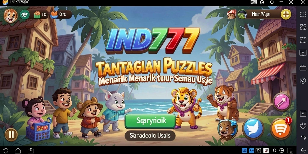 Screenshot utama menunjukkan gameplay yang menantang dan interaktif dari IND777.