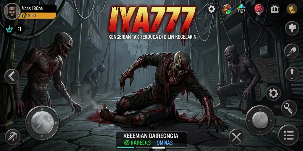 Tangkapan layar <strong>IYA777</strong> menampilkan suasana horor yang mencekam.