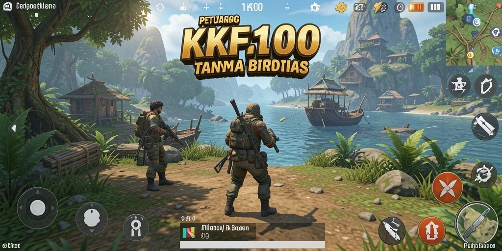 Screenshot gameplay KPK100 menunjukkan petualangan menarik di dunia terbuka.