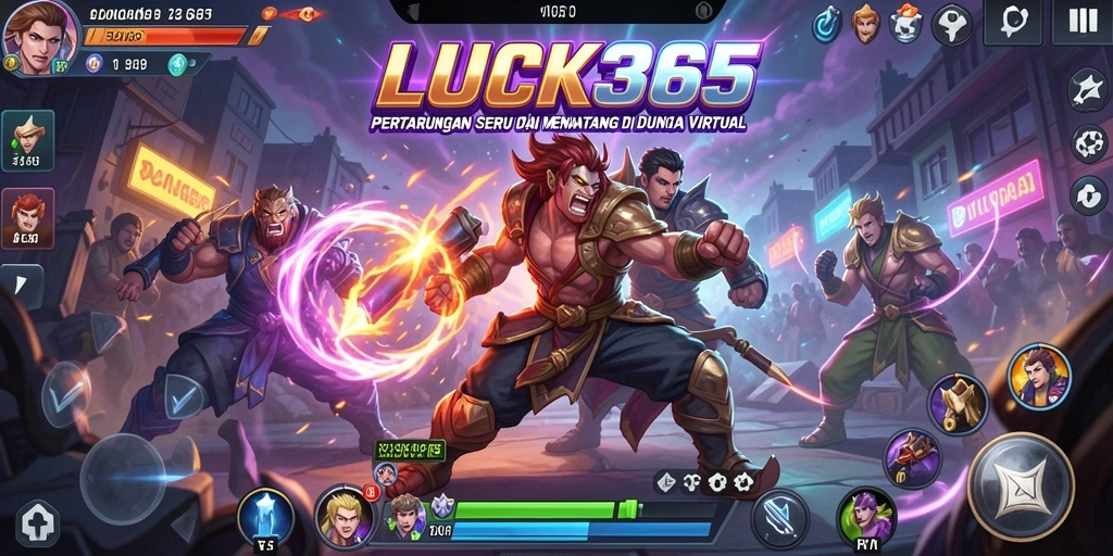 Tampilan gameplay <strong>LUCK365</strong> yang penuh aksi dan strategi pertarungan.