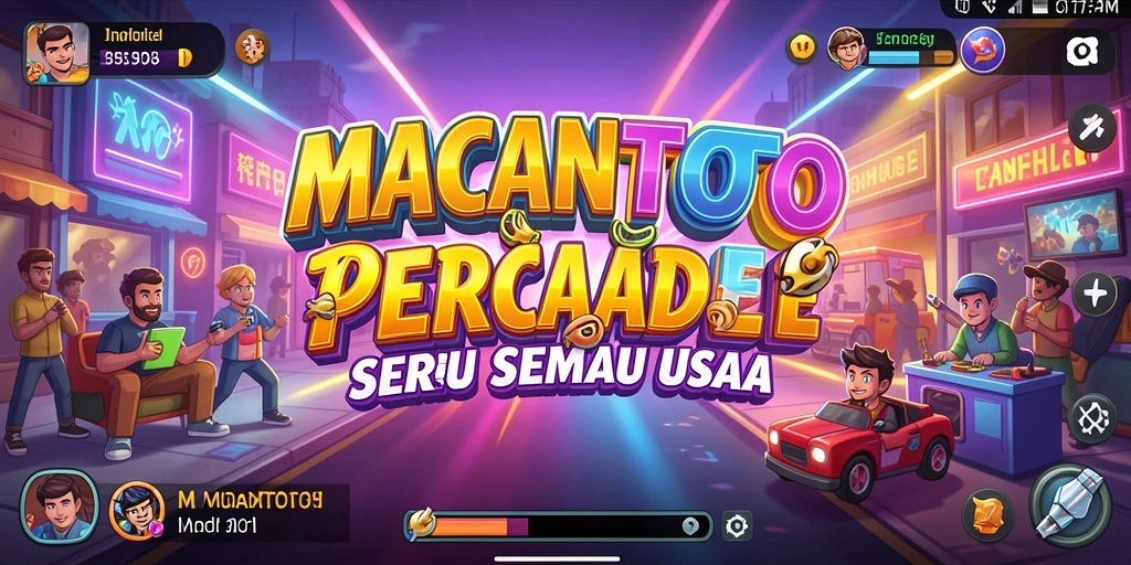 Tampilan gameplay MACANTOTO dengan grafis menawan dan tantangan seru.
