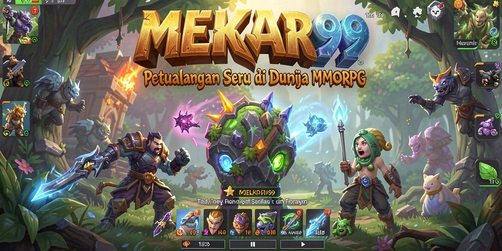 Tampilan gameplay seru dalam dunia fantasi MEKAR99.