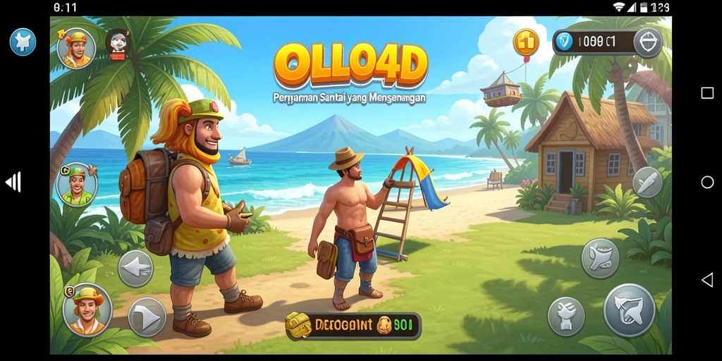 Screenshot utama OLLO4D menampilkan keseruan gameplay santai.