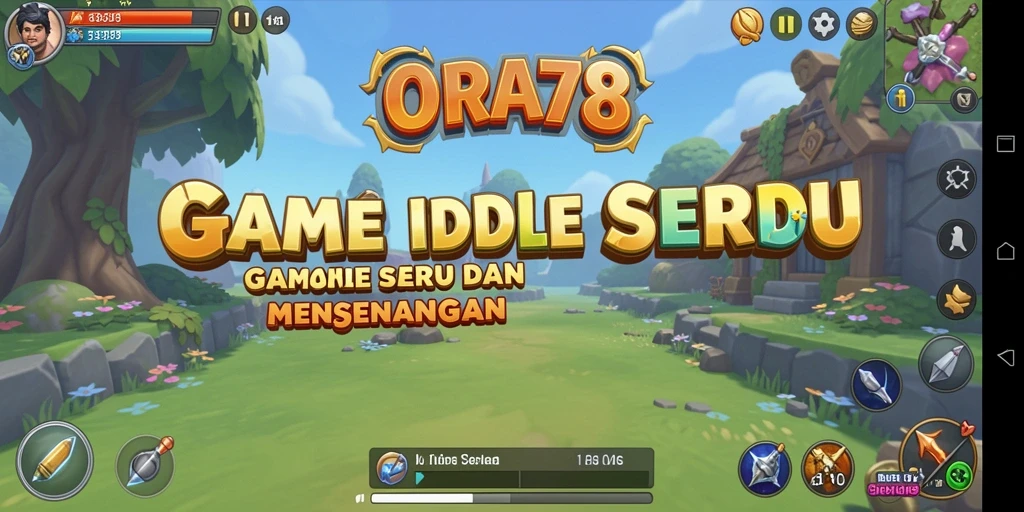 Screenshot gameplay ORA78 menampilkan aksi idle yang menarik.