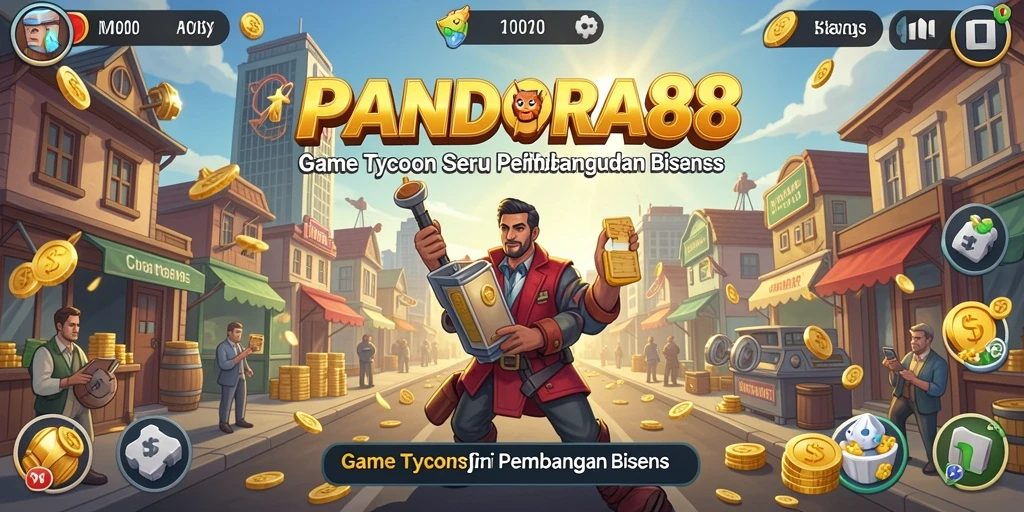 Tampilan gameplay seru dalam PANDORA88 saat membangun bisnis sukses.