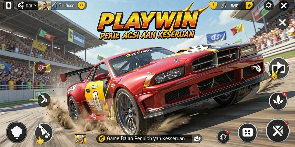 Gameplay balap yang seru dan memukau dalam PLAYWIN.