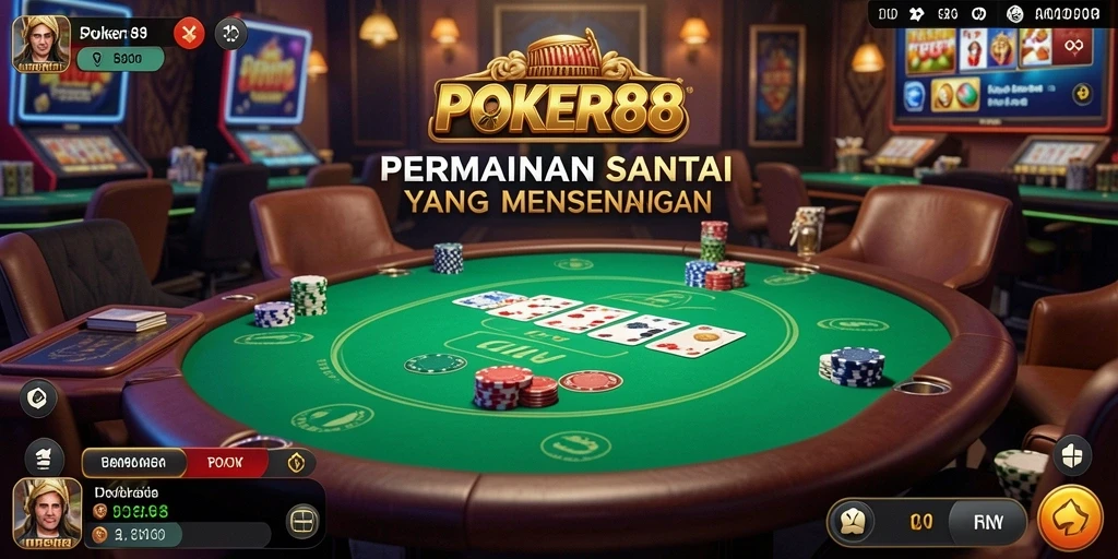 Tampilan gameplay seru dan interaktif di POKER88.