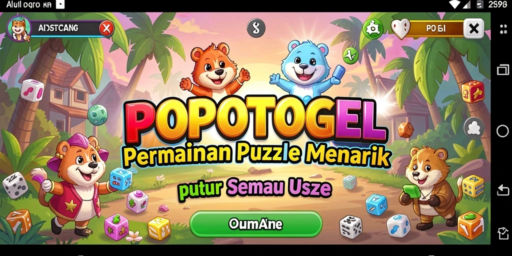 Tampilan gameplay dari POPOTOGEL dengan puzzle yang menarik.