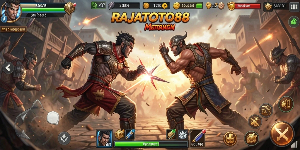 Gameplay menegangkan dengan aksi pertarungan karakter kuat.