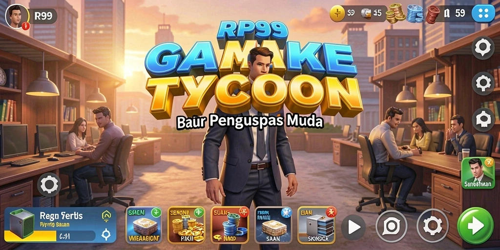 Tampilan menarik dari gameplay Tycoon di RP99.