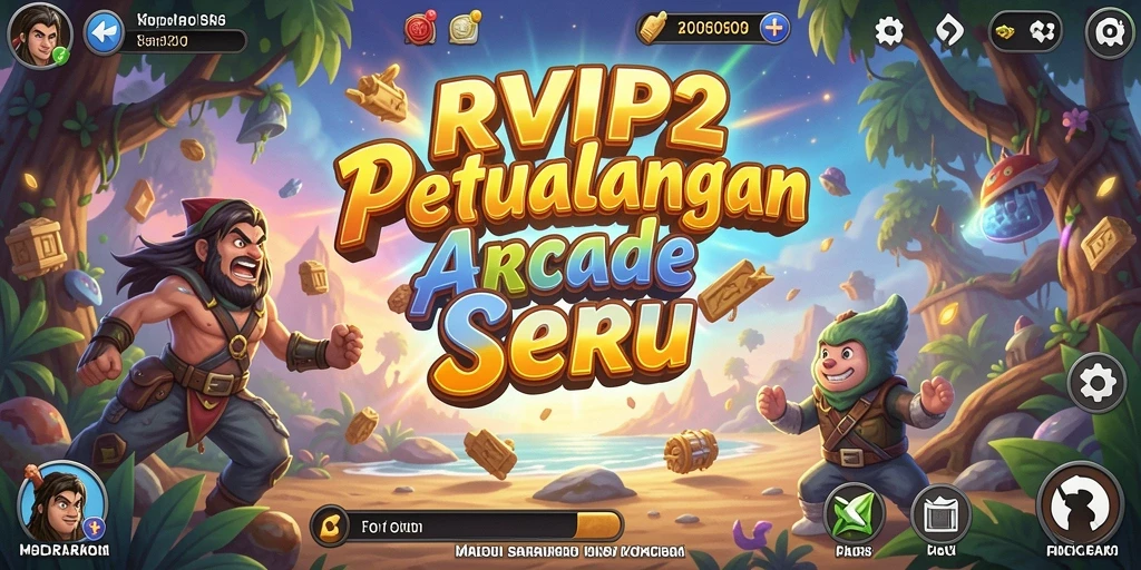 Tampilan gameplay RVIP2 dengan grafis menarik dan karakter yang beragam.