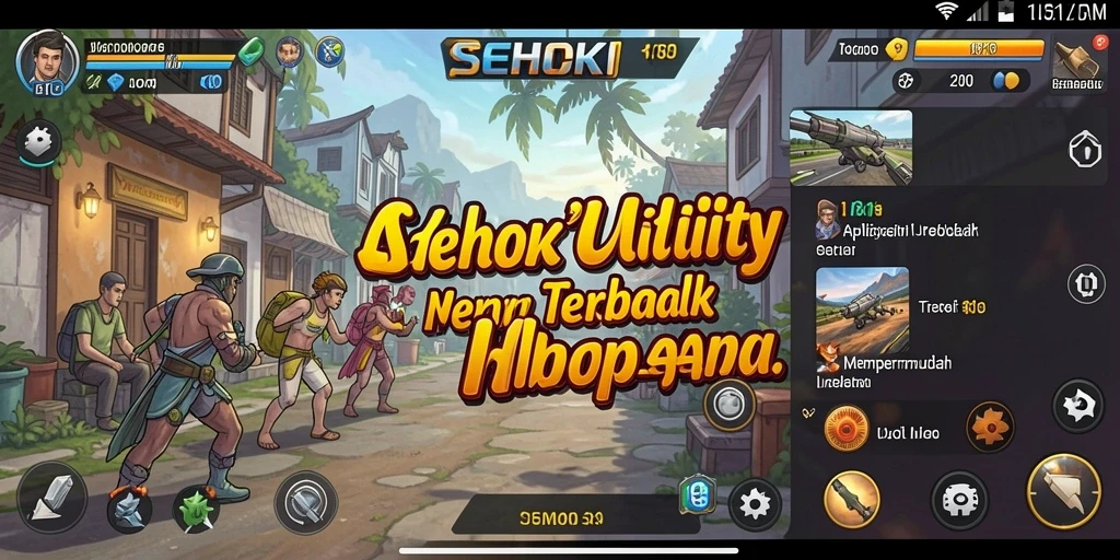 Tampilan utama SEHOKI dengan berbagai fitur utility yang membantu.