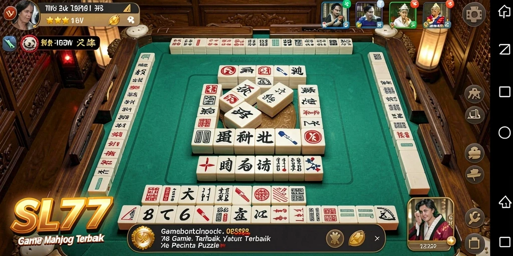 Screenshot utama SL777 menampilkan tingkat gameplay Mahjong yang menarik.