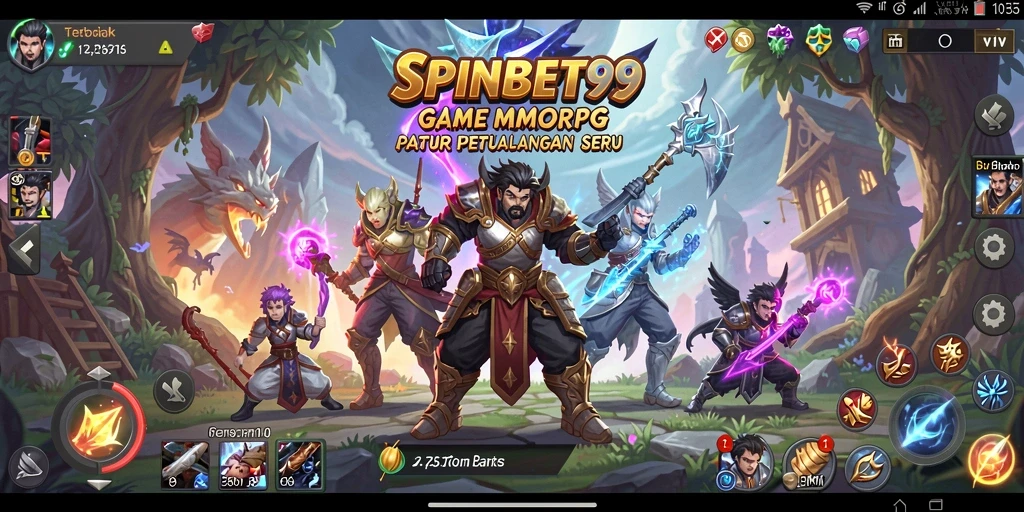 Screenshot utama SPINBET99 menampilkan aksi seru di dalam dunia MMORPG.