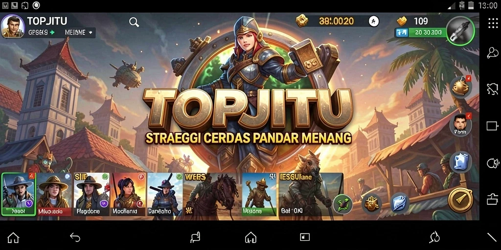 Gameplay seru dan penuh strategi dalam TOPJITU.