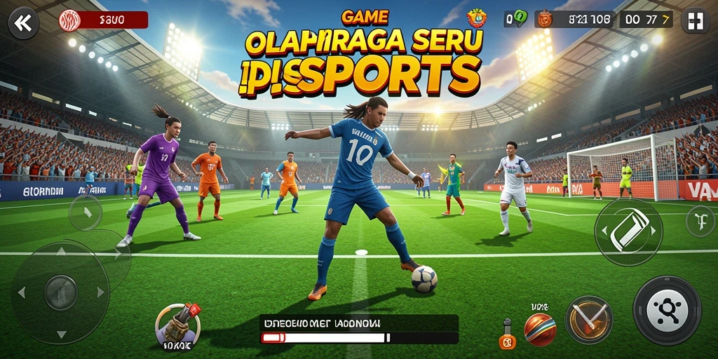 Screenshot V07 menampilkan aksi permainan yang dinamis dan mendebarkan dalam olahraga.
