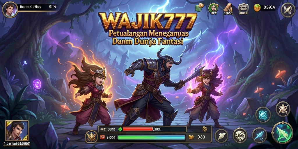 Tampilan gameplay menarik dalam dunia RPG WAJIK777.